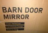 Gracie Oaks Keira-Mai Barn Door Bathroom Mirror, Black Wood Frame Wall Mounted Vanity Mirror with Metal Hanging Rod, Farmhouse Industrial Rectangle Wall Mirror for Bathroom, Horizontal 26" x 40" New In Box $299 - 2