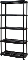 Greenmade Plastic 5 Tier Utility Storage Shelf Unit System for Garages, Sheds, Basements, or Greenhouses, Max 150 Pounds per Shelf, Black $199