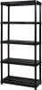 Greenmade Plastic 5 Tier Utility Storage Shelf Unit System for Garages, Sheds, Basements, or Greenhouses, Max 150 Pounds per Shelf, Black $199