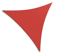 AMGO 24 ft. x 24 ft. x 24 ft. Red Triangle Shade Sail with Hardware Kit / Colourtree 16 ft. x 12 ft. 190 GSM Red Rectangle Sun Shade Sail Screen Canopy, Outdoor Patio and Pergola Cover with Hardware Kit New In Box Assorted $199