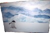Highland Dunes Gentoo Penguin Walking in Snow in Antarctica Canvas by Elmvilla, 24" x 36" New In Box $199 - 2