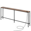 17 Stories Narrow Console Table, 70.9" Behind Couch Shelf with Power Outlets, 1-Tier Long Entryway Shelf, Narrow Sofa Table with Metal Frame and Charge Station, for Entryway, Hallway, Living Room New In Box $199