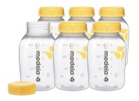Medela Breast Milk Collection and Storage Bottles with Solid Lids - 6pk/5oz: BPA-Free, Silicone Material New in Box