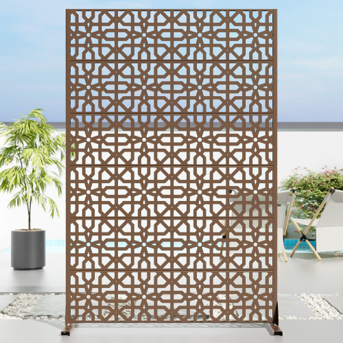 Dovelina Metal Privacy Screen Panel Pattern, 72" H x 47" W x 16" D New In Box $299