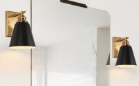 Mercer41 Modern Industrial Bell-Shaped Metal Wall Sconce, Matte Black Wall Light for Bedroom, Hallway, Living Room, Entryway, 2-Pack / Capital Lighting Ross 1-Light Wall Sconce (652011AW) New In Box Assorted $199
