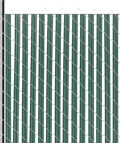 VEVOR 82 Single Slats Bottom Locking Privacy Slats, Single-Wall Vertical Bottom-Locking Slats for Chain-Link Fence, High-Density HDPE Chain Link Slats Ideally Fit 4' High Fence for Garden, Farm, Sports Field (Green) New In Box $199