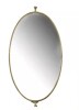 Storied Home 14 in. x 27 in. Farmhouse Oval Framed Metal Pivoting Decorative Mirror New In Box $299