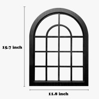 Brayden Studio&reg; Arched Window Wall Mirror, Rustic Farmhouse Wood Framed Accent Mirror New In Box $199