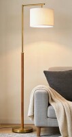 Wrought Studio&trade; 64" Modern Solid Wood Floor Lamp with Adjustable Arm New In Box $299