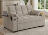 Latitude Run 64" Convertible Sleeper Sofa Bed with 6-Position Adjustable Backrest, Pull-Out Bed, USB Charging, Cup Holders, Rotating Side Table and Storage $899