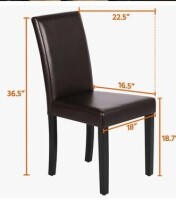 Ebern Designs Espiye 18.7'' H Faux Leather Upholstered Parsons Dining Chair New in box $299