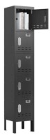 KAER Metal Locker with 5 Doors 66&ldquo; Storage Locker for Employees andstudent with Card Slot Lockable Steel Locker for School Gym Home Office Staff New in Box $299