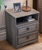 Winston Porter Kashiff 2 - Drawer Nightstand in Grey wash New in Box $299