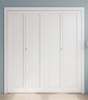 Smartstandard Paneled Manufactured Wood 1-Panel White Primed Bi-fold Door With Hardware Kit 32 x 80" New in Box $399