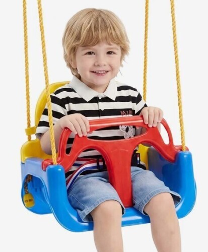 VEVOR 3-in-1 Baby Swing Seat 300 lbs Capacity Toddler Swing Red/Yellow/Blue, for Indoor & Outdoor Playground, with Adjustable Ropes and Snap Hooks, Snug & Secure Detachable Infants to Teens Kids Seat New In Box $79