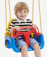 VEVOR 3-in-1 Baby Swing Seat 300 lbs Capacity Toddler Swing Red/Yellow/Blue, for Indoor & Outdoor Playground, with Adjustable Ropes and Snap Hooks, Snug & Secure Detachable Infants to Teens Kids Seat New In Box $79