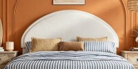 Ebern Designs Queen Size Bensu Luxury Curve-Shaped Headboard $399