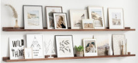 FLYJOE Floating Picture Ledge Shelves for Wall Set of 2, 72 Inch Wall Shelves with Lip Long Large Nursery Book Shelf for Toys Storage Kids Bookshelf Wall Mounted Living Room Bedroom Decor Frames New In Box $199