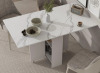 Lanora Lighting 55" Large Folding Dining Table On Locking Wheels With Storage (White) $399