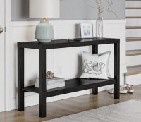 Mainstays Parsons Console Table - Black Oak New In Box $299
