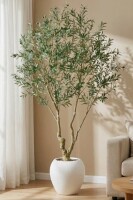 Primerue 8.5ft Large Luxury Artificial Olive Tree in Planter, Realistic Faux Olive Tree with Lifelike Leaves & Fruits, Extra Lush Stereoscopic Shape, Tall Indoor Fake Tree for Home, Office, Restaurant D&eacute;cor New In Box $399