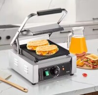VEVOR Commercial Panini Grill 1800W Electric Sandwich Panini Maker Stainless Steel Double Sandwich Press, Silver New In Box $299