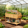 Latitude Run Wooden Raised Garden Bed with Cover and Wheels, Planter Box with Storage and Legs, New Open Box $299
