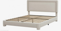Ebern Designs Cordoba Upholstered Platform Bed with Adjustable Headboard, New in Box $599