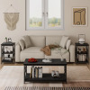 Gracie Oaks Sabeeha 3-Piece Coffee Table Set with Coffee Table and 2 End Tables,Industrial X-Shaped Design Living Room Table Set, New in Box $299