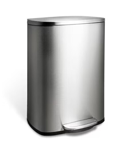 StyleWell 13 gal. Stainless Steel Step-On Trash Can Rectangle New In Box $199