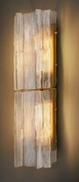 Everly Quinn 2 - Light Large 30" Wall Sconces With Water Ripple Glass New In Box $499