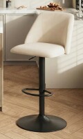 Corrigan Studio&reg; Backrest Swivel Upholstered Adjustable Height Counter & Bar Stool With Footrest New In Box $299