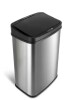 NINESTARS 13 Gal. Stainless Steel Touchless Metal Household Trash Can New Shelf Pull $99