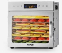 VEVOR Food Dehydrator Machine, 8 Stainless Steel Trays, 400W Electric Food Dryer with Adjustable Temperature & 24-Hour Timer, Heated Dryer for Jerky, Meat, Fruit, Vegetables, Herbs, Dog Treats New In Box $299