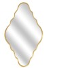 Hochwertiges 24 in. W x 39 in. H Scalloped Gold Aluminum Alloy Framed Irregular Wall Mirror New In Box $199