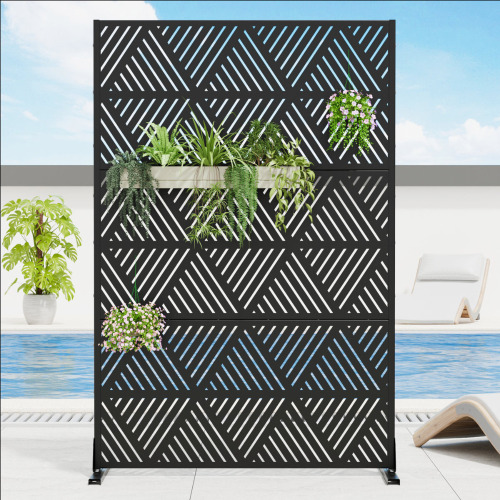 Dovelina 72"H&times;47"W&times;16"D Outdoor Metal Privacy Screen New In Box $299