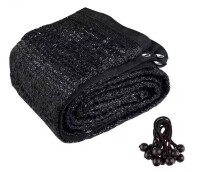 Shatex 6 ft. x 8 ft. 90% Sun Shade Cloth with Grommets for Pergola Cover Canopy, Black, 12 Bungee Balls New In Box $79