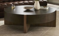 The Twillery Co Glendo Single Coffee Table in Distressed Iron New in Box $2899