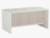 Ivy Bronx 71" Large Imitation Dining Table For 4-6 People, Island Table With Led Lights, Mordern Marble Stripes Kitchen Dining Table With Grille Design New in Box $799