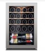 Ca'Lefort Single Zone 20-Bottle Freestanding Wine Cooler Fridge Cellar Cooling Unit in Stainless Steel with Trimless Front Door New in Box $599