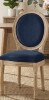 Ophelia & Co Amando 20" H Mid-Century King Louis Back Solid Wood Dining Side chair in Navy Blue Velvet New in Box $399