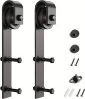 SMARTSTANDARD Sliding Barn Door Hardware Hangers 2pcs (Black) (J Shape Hangers) New Open Box $79