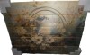Lark Manor&trade; Farmhouse Wreath Still Life - Wreath Wood Panel Wall Art On Natural Pine Wood, 24" H x 32" W New In Box $299 - 2