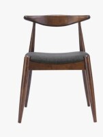 Corrigan Studio Drumawillin 17.75'' H Upholstered Side Chair Walnut/Gray New in Box $299