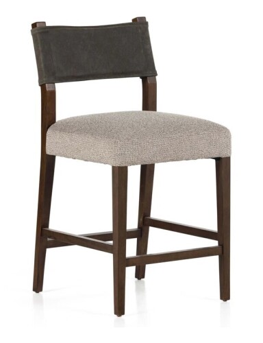Four Hands Ferris Bar & Counter Stool, Tulsa Ink/Nubuck Charcoal New in Box $799