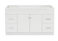 ARIEL Hamlet 60 in. Freestanding Bathroom Vanity Cabinet without Top in White (Assembled) New In Box $1399