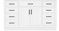 ARIEL Hepburn 54 in. Single Sink Freestanding Bathroom Vanity Cabinet in White New Floor Model $2099