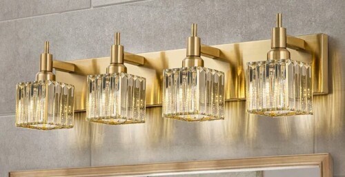 Everly Quinn 4-Light Taevion Dimmable Vanity Light New In Box $399