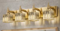 Everly Quinn 4-Light Taevion Dimmable Vanity Light New In Box $399