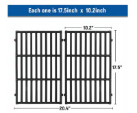 SHINESTAR 7637 Grill Grates Replacement for Weber Spirit E-210 S-210, Spirit II 200 Series Cast Iron (2-Pack) / Nexgrill 13 in. x 17 in. Cast Iron Cooking Grate New Assorted $89